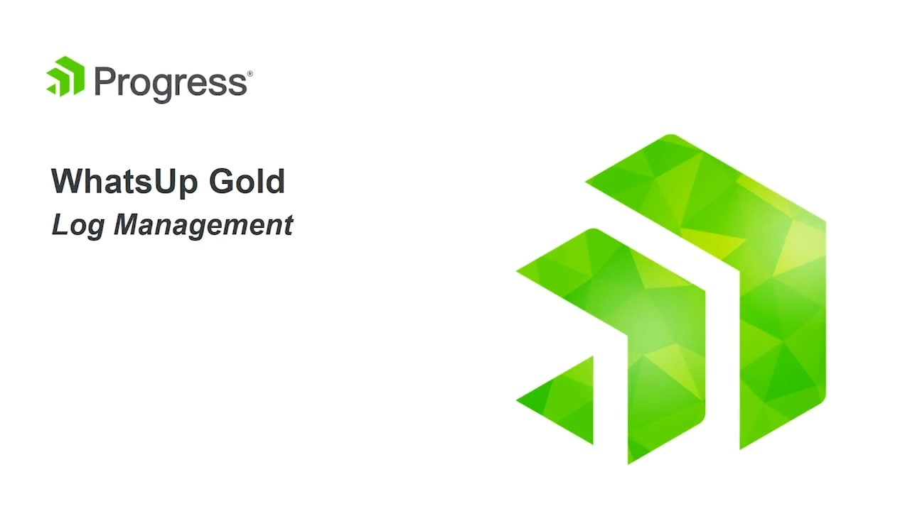 Log Management Overview by Progress WhatsUp Gold