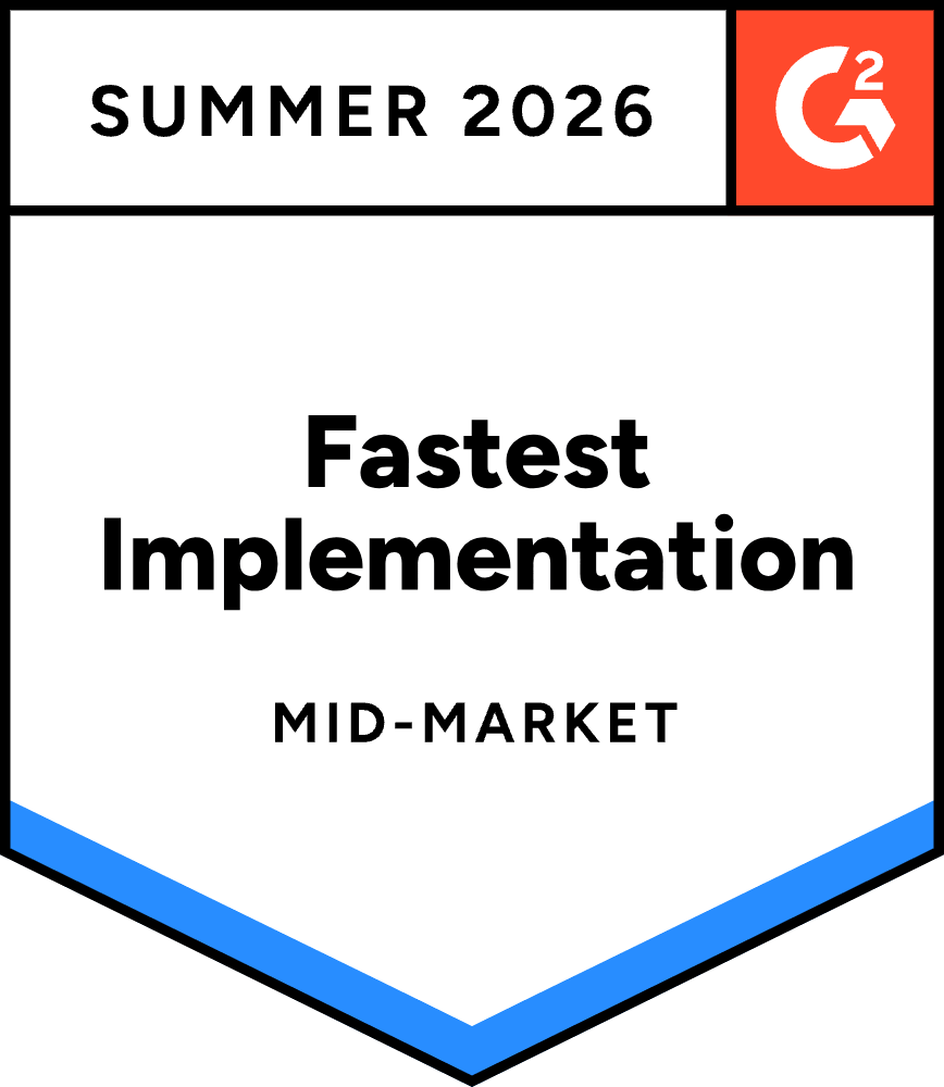 Fastest Implementation Mid-Market Summer 2026